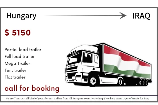 Road Transportation from Hungary to Iraq